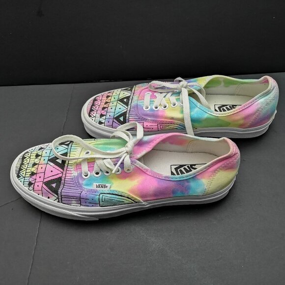 Vans Men's 8.5 or Ladies Size 10 Watercolor Unisex Hand Painted Canvas Sneakers - Picture 2 of 9